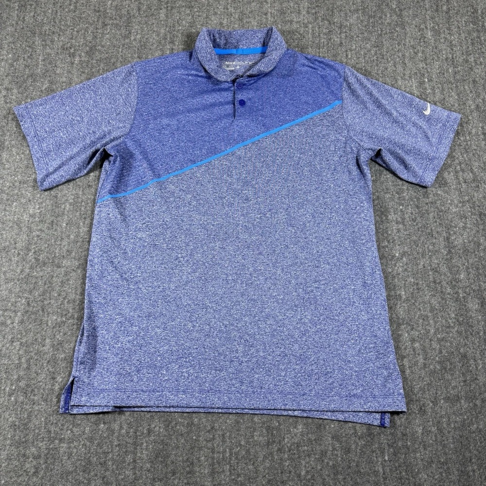 Nike Golf Dri-FIT Polo Shirt youth  XL blue Purple Heather Golf Performance